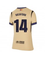 Ženske Nogometnih dresov Barcelona Marcus Rashford #14 Gostujoči 2025-26 Kratki rokavi Ženske Nogometnih dresov Barcelona Marcus Rashford #14 Gostujoči 2025-26 Kratki rokavi